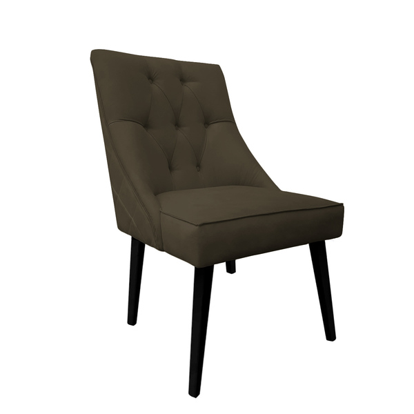 Cadeira De Jantar Bela Capitone Suede Marrom