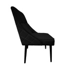 Cadeira De Jantar Bela Capitone Suede Preto