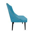 Cadeira De Jantar Bela Com Tachas Suede Azul Turquesa - Domin