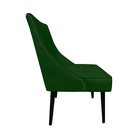 Cadeira De Jantar Bela Com Tachas Suede Verde - Dominic Decor