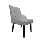 Cadeira De Jantar Bela Retro Com Tachas Suede Cinza