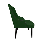 Cadeira De Jantar Bela Retro Com Tachas Suede Verde - Dominic