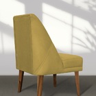 Cadeira De Jantar Bela Suede Amarelo - Meu Lar Decorações De