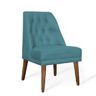 Cadeira De Jantar Bela Suede Azul Turquesa - Meu Lar Decoraçõ