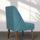 Cadeira De Jantar Bela Suede Azul Turquesa - Meu Lar Decoraçõ