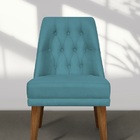 Cadeira De Jantar Bela Suede Azul Turquesa - Meu Lar Decoraçõ