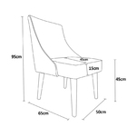 Cadeira De Jantar Bela Suede Cinza - Dominic Decor