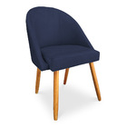 Cadeira De Jantar Bela Suede Pés Palito Castanho - Pallazio -