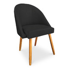 Cadeira De Jantar Bela Suede Pés Palito Castanho - Pallazio -