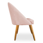 Cadeira De Jantar Bela Suede Pés Palito Castanho - Pallazio -