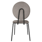 Cadeira De Jantar Belle Veludo Cappuccino Base De Ferro Preto