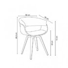 Cadeira De Jantar Betina Base Madeira Pu Preto