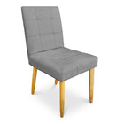 Cadeira De Jantar Bia Suede Pés Palito Castanho - Pallazio -