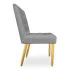 Cadeira De Jantar Bia Suede Pés Palito Castanho - Pallazio -