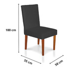 Cadeira De Jantar Cannes Suede Pés Castanho - Pallazio - Graf