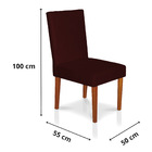 Cadeira De Jantar Cannes Suede Pés Castanho - Pallazio - Mars