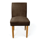 Cadeira De Jantar Carol Suede Pés Palito Castanho - D'rossi -