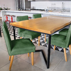 Cadeira De Jantar Carol Veludo Pés Palito Castanho - D'rossi