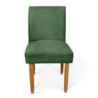 Cadeira De Jantar Carol Veludo Pés Palito Castanho - D'rossi