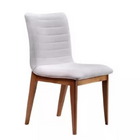 Cadeira De Jantar Cercatto Revestida Em Tecido Suede - Cinza