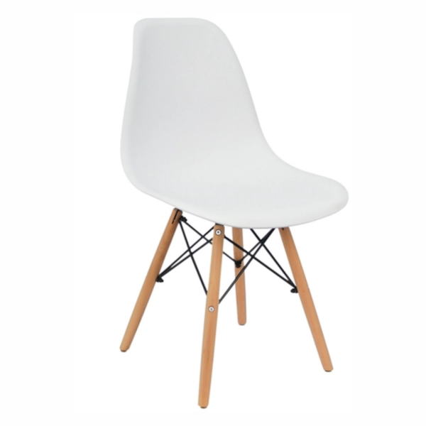 Cadeira De Jantar Charles Eames 4 Unidades - Branca