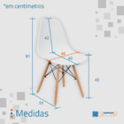 Cadeira De Jantar Charles Eames 4 Unidades - Branca
