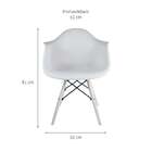 Cadeira De Jantar Charles Eames Com Braã§o Ii Branca