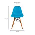 Cadeira De Jantar Charles Eames Turquesa