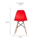 Cadeira De Jantar Charles Eames Vermelha