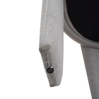 Cadeira De Jantar Cinza Estofado Em Bouclê E Base Reforçada