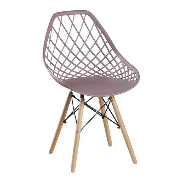 Cadeira De Jantar Cloe Base De Madeira Cinza