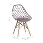 Cadeira De Jantar Cloe Base De Madeira Cinza