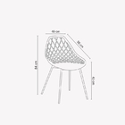 Cadeira De Jantar Cloe Pé Palito Branca