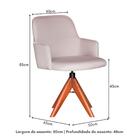 Cadeira De Jantar Com Base Giratória Multimóveis Cr50094