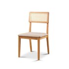 Cadeira De Jantar Com Encosto De Telinha Ava Bege