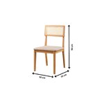 Cadeira De Jantar Com Encosto De Telinha Ava Bege