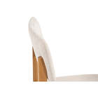 Cadeira De Jantar Cora Estofada - Mel E Tecido Creme - Meu Mó