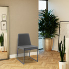 Cadeira De Jantar Decorativa Base Aço Preto Javé Velosuede Ch