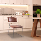 Cadeira De Jantar Decorativa Base Aço Preto Luigi Pu Caramelo