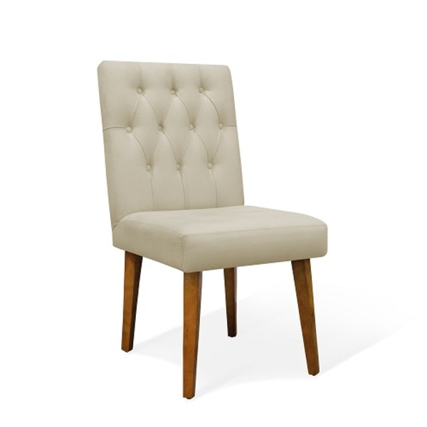 Cadeira De Jantar Decorativa Gabi Suede Bege