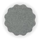 Cadeira De Jantar Droop Giratória Revestida Em Tecido Linho C