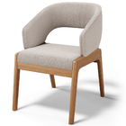 Cadeira De Jantar E Estar Living Estofada Lince L02 Bouclê Be