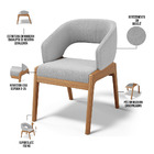 Cadeira De Jantar E Estar Living Estofada Lince L02 Bouclê Ci