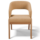 Cadeira De Jantar E Estar Living Estofada Lince L02 Bouclê Mo