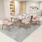 Cadeira De Jantar E Estar Living Estofada Lince L02 Bouclê Ro