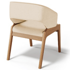 Cadeira De Jantar E Estar Living Estofada Lince L02 Linho Beg