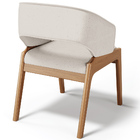 Cadeira De Jantar E Estar Living Estofada Lince L02 Linho Cru