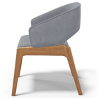 Cadeira De Jantar E Estar Living Estofada Lince L02 Suede Cin