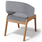 Cadeira De Jantar E Estar Living Estofada Lince L02 Suede Cin