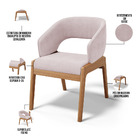 Cadeira De Jantar E Estar Living Estofada Lince L02 Suede Ros